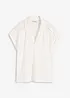 Polo en maille piquée de viscose avec empiècement en dentelle, bonprix