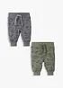 Lot de 2 pantalons bébé en coton, bonprix