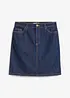 Jupe midi en jean, peu extensible, bonprix