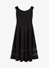 Robe col Bardot avec dentelle et ceinture, bonprix