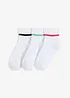 Lot de 3 paires de chaussettes de tennis courtes avec coton et semelle en éponge, bonprix