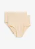 Lot de 2 slips sculptants sans coutures, maintien modéré, bonprix