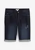 Bermuda en jean extensible, base retroussée, regular, bonprix