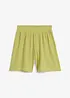 Short taille élastiquée en crêpe gaufré, bonprix
