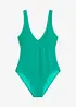 Maillot 1 pièce texturé et décolleté, bonprix
