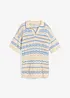 T-shirt oversize en maille légère coton et lin, bonprix