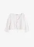 Bluse mit Lochstickerei und Puffärmeln, bonprix