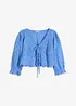 Bluse mit Lochstickerei und Puffärmeln, bonprix