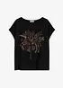 T-shirt en coton avec application de rivets, bonprix