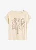 T-shirt en coton avec application de rivets, bonprix