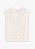 Gilet manches courtes en maille ajourée, bonprix