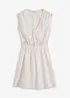 Robe en lin mélangé à finitions effilochées, bonprix