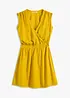 Robe en lin mélangé à finitions effilochées, bonprix