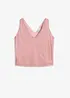 Cropped Top mit tiefem Ausschnitt, bonprix