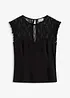 Top avec empiècement dentelle, bonprix