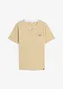 T-shirt col tunisien, 100% coton, bonprix