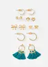 Boucles d’oreille (ens. 14 pces), bonprix