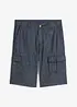 Short cargo long en chambray, Regular, bonprix