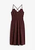 Robe midi 100% coton à fines bretelles, bonprix