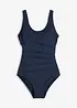 Maillot 1 pièce sculptant, maintien léger, avec plis décoratifs, bonprix