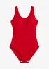 Maillot 1 pièce sculptant, maintien léger, avec plis décoratifs, bonprix