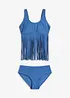 Tankini (ens. 2 pces) à franges, bonprix