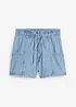 Short en jean avec taille haute élastiquée, bonprix