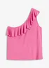 One-Shoulder-Top mit Volant aus softem Viskose-Mix, bonprix