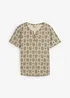 T-shirt col tunisien 100% coton, bonprix