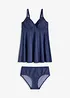 Tankini long (ens. 2 pces) aspect jean, bonprix