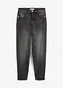 Jean mom taille haute, peu extensible, cropped, bonprix