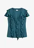 T-shirt avec volants en modal mélangé, bonprix