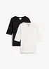 T-Shirt aus reiner Bio-Baumwolle, (2er Pack), bonprix