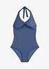 Maillot 1 pièce à dos nu, aspect jean, bonprix