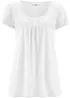 Baumwoll Shirt mit Spitze, Kurzarm, bonprix