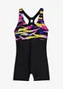 Schnelltrocknender Sport-Badeanzug mit Bein, bonprix