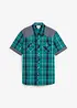 Chemise manches courtes avec empiècements denim, bonprix