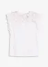 T-shirt à empiècement dentelle, bonprix
