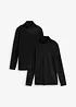 Lot de 2 T-shirts manches longues 100% coton, bonprix