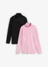Lot de 2 T-shirts manches longues 100% coton, bonprix