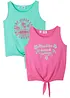 Lot de 2 tops 100% coton, bonprix