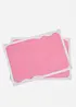 Lot de 2 sets de table en coton avec bordure contrastante, bonprix