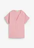 Blouse manches courtes en gaze de coton, bonprix