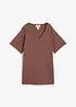 T-shirt en maille fine avec du lin, bonprix
