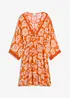 Robe-tunique en viscose texturée avec dentelle, bonprix