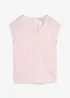 Blouse manches courtes en satin brillant, bonprix