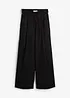 Pantalon en viscose mélangée avec boucles latérales, bonprix