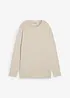 Sweat-shirt long aspect maille, bonprix