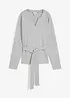 Langarmshirt mit breitem Bindeband aus Viskose-Mix, bonprix