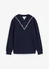 Sweat-shirt en coton mélangé avec broderie, bonprix